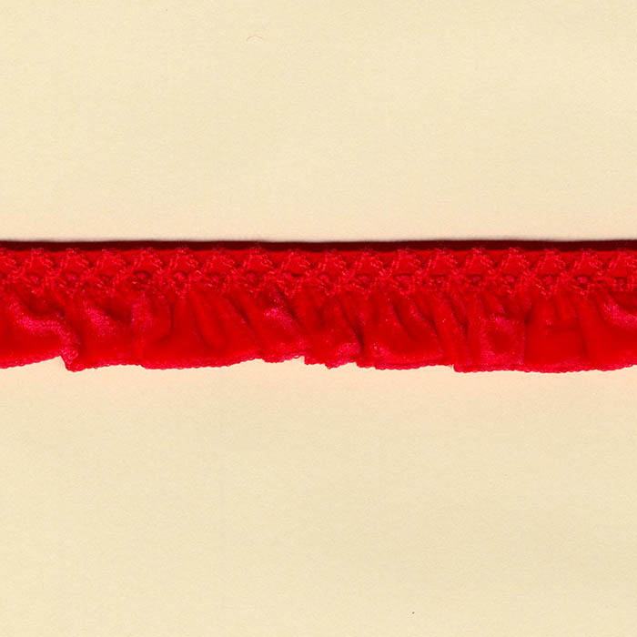 Foto de Terciopelo plisado rojo 20mm