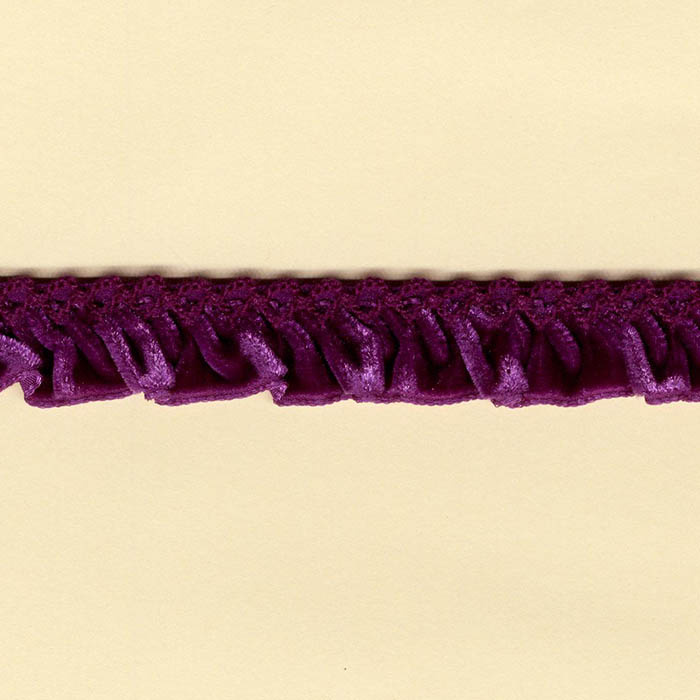 Foto de Terciopelo plisado morado 20mm