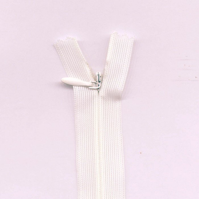 Telpes telas - Cremallera invisible 35cm blanco roto