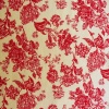 Miniatura de foto de Tela de paño estampada flores blanco rojo