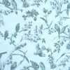 Miniatura de foto de Algodón estampado pájaros blanco & gris