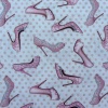 Miniatura de foto de Algodón estampado zapatos y lunares rosa