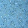 Miniatura de foto de Popelin estampado flores azul