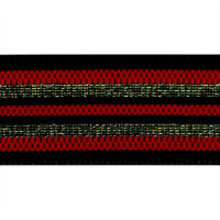 Miniatura de foto de Elástico rayas lurex negro, rojo 50mm