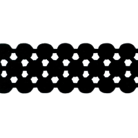 Miniatura de foto de Tira de terciopelo pelo term. 36mm negro
