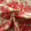 Miniatura de foto de Tela de paño estampada flores blanco rojo