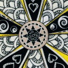 Miniatura de foto de Patchwork americano, amarillo flores negras