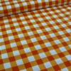 Miniatura de foto de Tela algodón cuadro mantel naranja