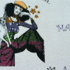 Miniatura de foto de Tela estampada dibujos chicas 