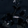 Miniatura de foto de Tul bordado lentejuelas negro plata