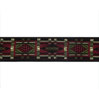 Miniatura de foto de Cubrecosturas tribal rojo, verde 26mm