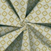 Miniatura de foto de Algodón estampado geométrico ocre y beige