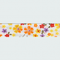 Miniatura de foto de Bies estampado flores  18mm.
