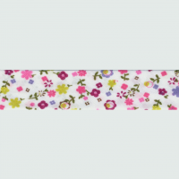Miniatura de foto de Bies estampado flores  18mm.