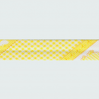 Miniatura de foto de Bies de piqué estampado 18mm. amarillo