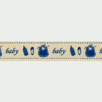 Miniatura de foto de Cinta natural azul, bebés, baberos 16 mm