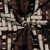 Miniatura de foto de Punto roma con textura rectángulos cruzados marrones