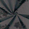 Miniatura de foto de Tela canalé y estampado de flores gris