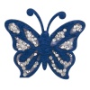 Miniatura de foto de termoadhesivo strass mariposa 65X50 mm. azul