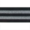 Miniatura de foto de Elástico cinturón rayas negro, plata 40 mm