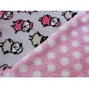 Miniatura de foto de Coralina doble cara. Ovejas y lunares rosas. Tiene algodón a juego.