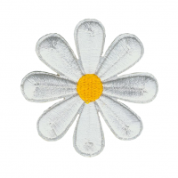 Miniatura de foto de flor margarita termoadhesivo 6 cm. blanco