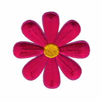 Miniatura de foto de flor margarita termoadhesivo 6 cm. fucsia
