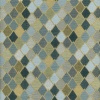 Miniatura de foto de Jaquard motivo geométrico azul, gris y amarillo past