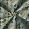 Miniatura de foto de Jaquard motivo geométrico azul, gris y amarillo past