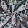 Miniatura de foto de Estampado flores - hojas negro - rosa