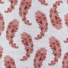 Miniatura de foto de Tela lino con estampado cachemir  rojo