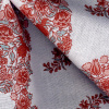 Miniatura de foto de Tela lino con estampado cachemir  rojo