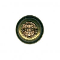 Miniatura de foto de Boton metal escudo pie oro viejo