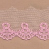 Miniatura de foto de puntilla bordada algodón / nylon rosa