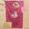 Miniatura de foto de Toalla playa rayas rosa - blanco