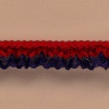 Miniatura de foto de Plisado puntilla azul marino, rojo 25 mm