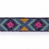 Miniatura de foto de cinta perlas etnica termo turquesa-rosa