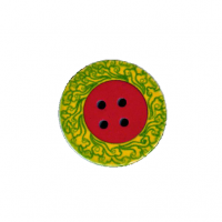 Miniatura de foto de Botón estampado rojo y amarillo