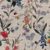 Miniatura de foto de Doble tela algodon y gasa blanco roto estampado flores