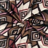 Miniatura de foto de Satén con elastan, motivos geométricos rosa palo y marrones