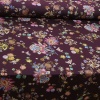 Miniatura de foto de Punto jersey color berenjena con flores
