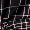 Miniatura de foto de Crep georgette negro cuadros con bordes blancos