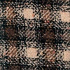 Miniatura de foto de Abrigo bucle con cuadro escocés marron y beige