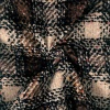 Miniatura de foto de Abrigo bucle con cuadro escocés marron y beige