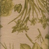 Miniatura de foto de Tapicería gruesa gris estampado flores y hojas verdes