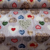 Miniatura de foto de Cretona con corazones y rayas multicolor