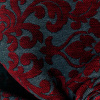 Miniatura de foto de Chenilla gris estampada con ornamentos rojos