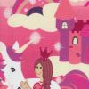 Miniatura de foto de Punto camiseta Algodón orgánico rosa estampado castillos y princesas