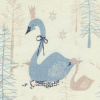 Miniatura de foto de Punto camiseta Algodón orgánico beige estampado cisnes