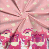 Miniatura de foto de Punto camiseta Algodón orgánico rosa estampado castillos y princesas